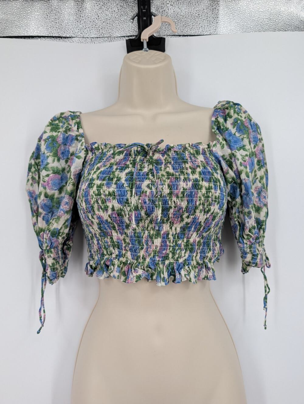 Revolve For Love & Lemons Bridget Crop Top in Wisteria Sm Cottagecore Coquette